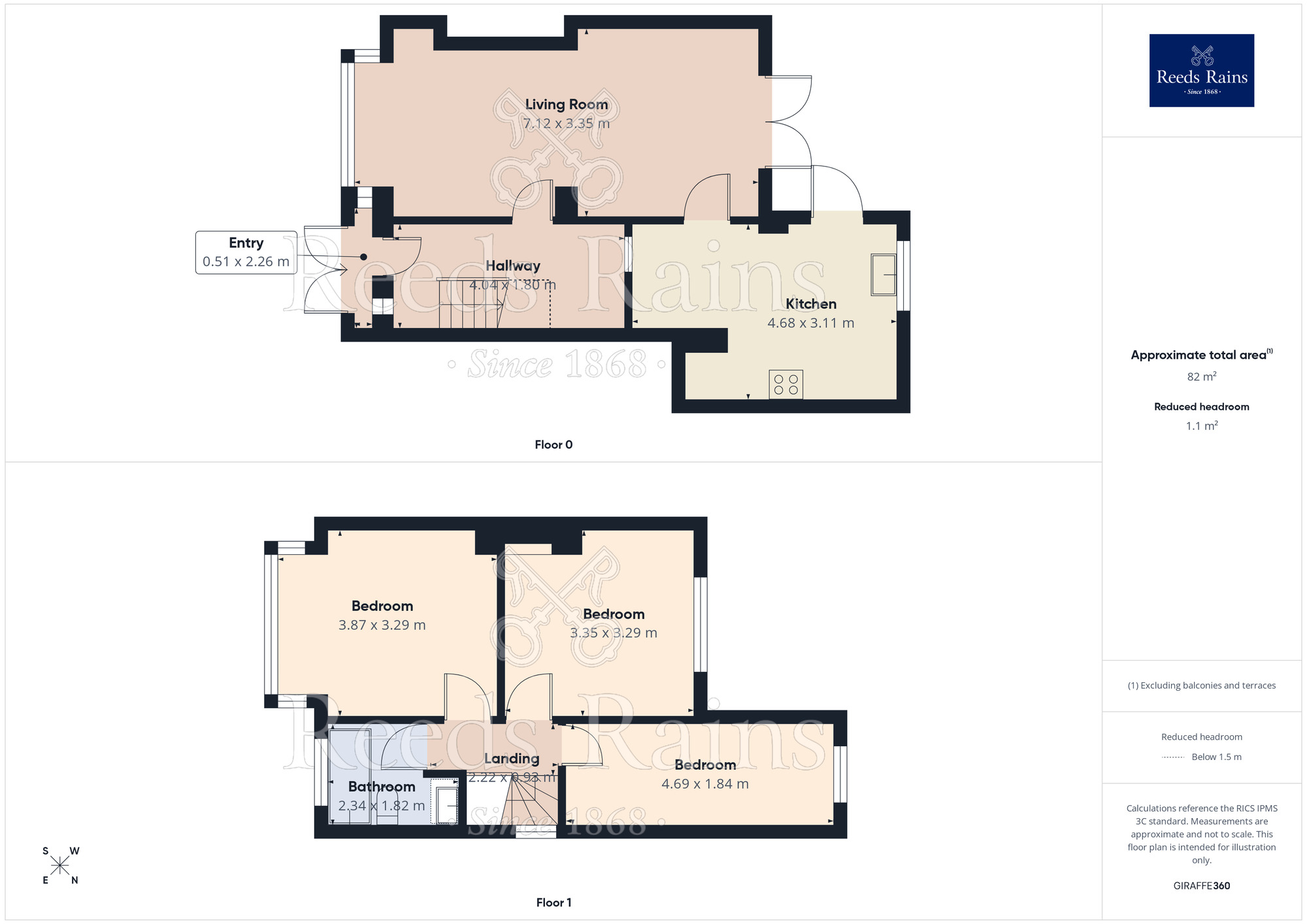 Floorplan of 3 bedroom Semi Detached House for sale, Acorn Avenue, Hyde, Greater Manchester, SK14
