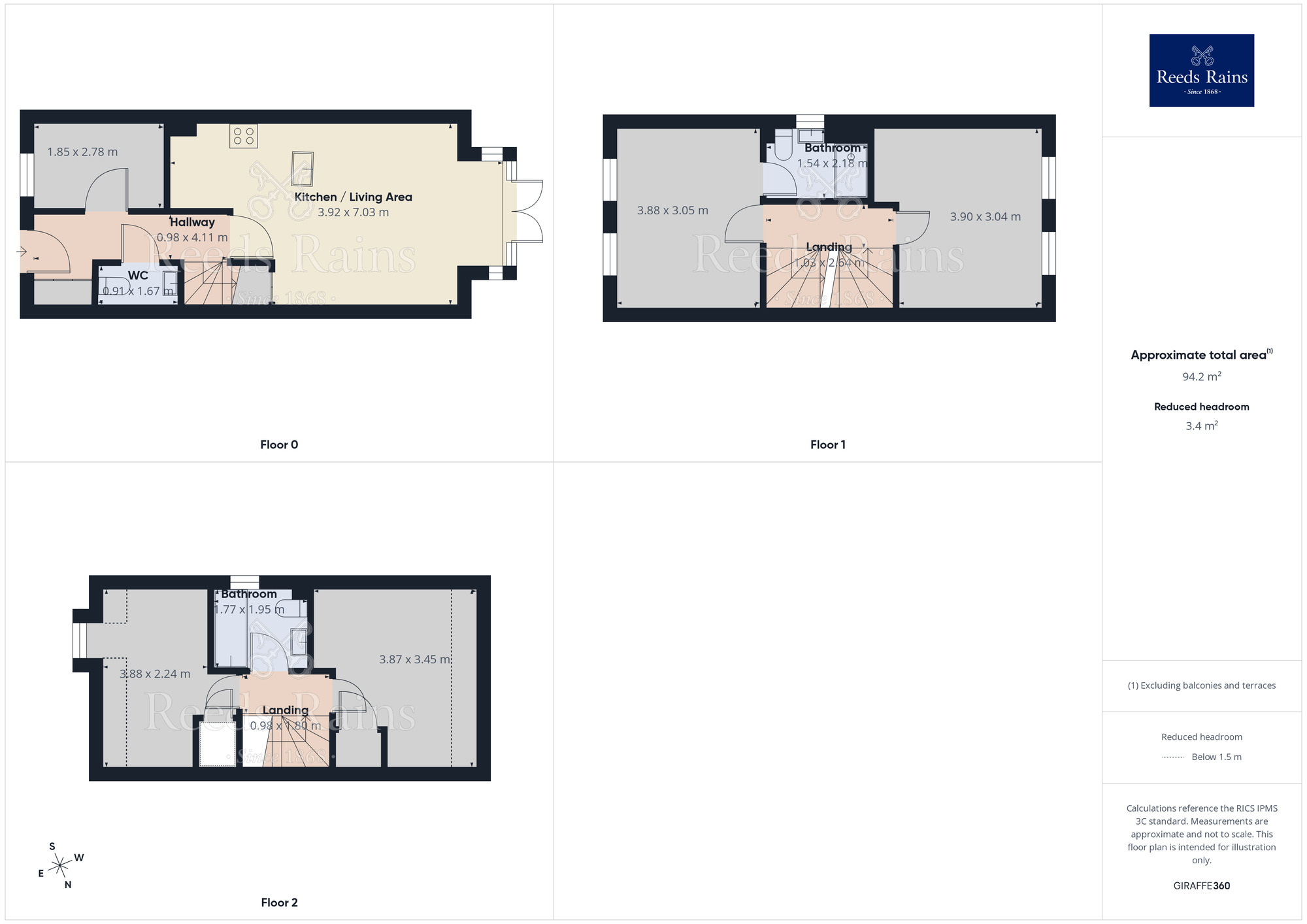 Floorplan of 4 bedroom End Terrace House for sale, Sycamore Drive, Hyde, Greater Manchester, SK14