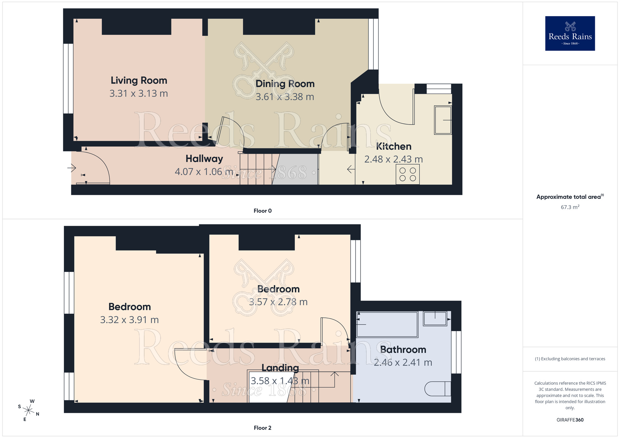 Floorplan of 2 bedroom Mid Terrace House for sale, Ash Road, Denton, Greater Manchester, M34