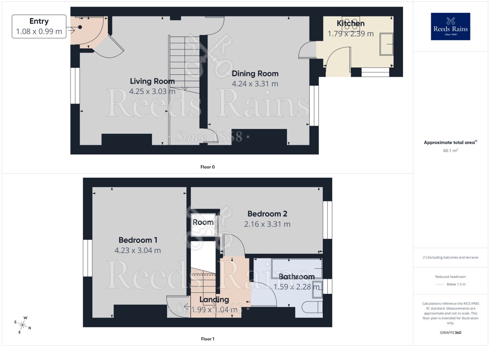 Floorplan of 2 bedroom Mid Terrace House to rent, Bennett Street, Hyde, Greater Manchester, SK14