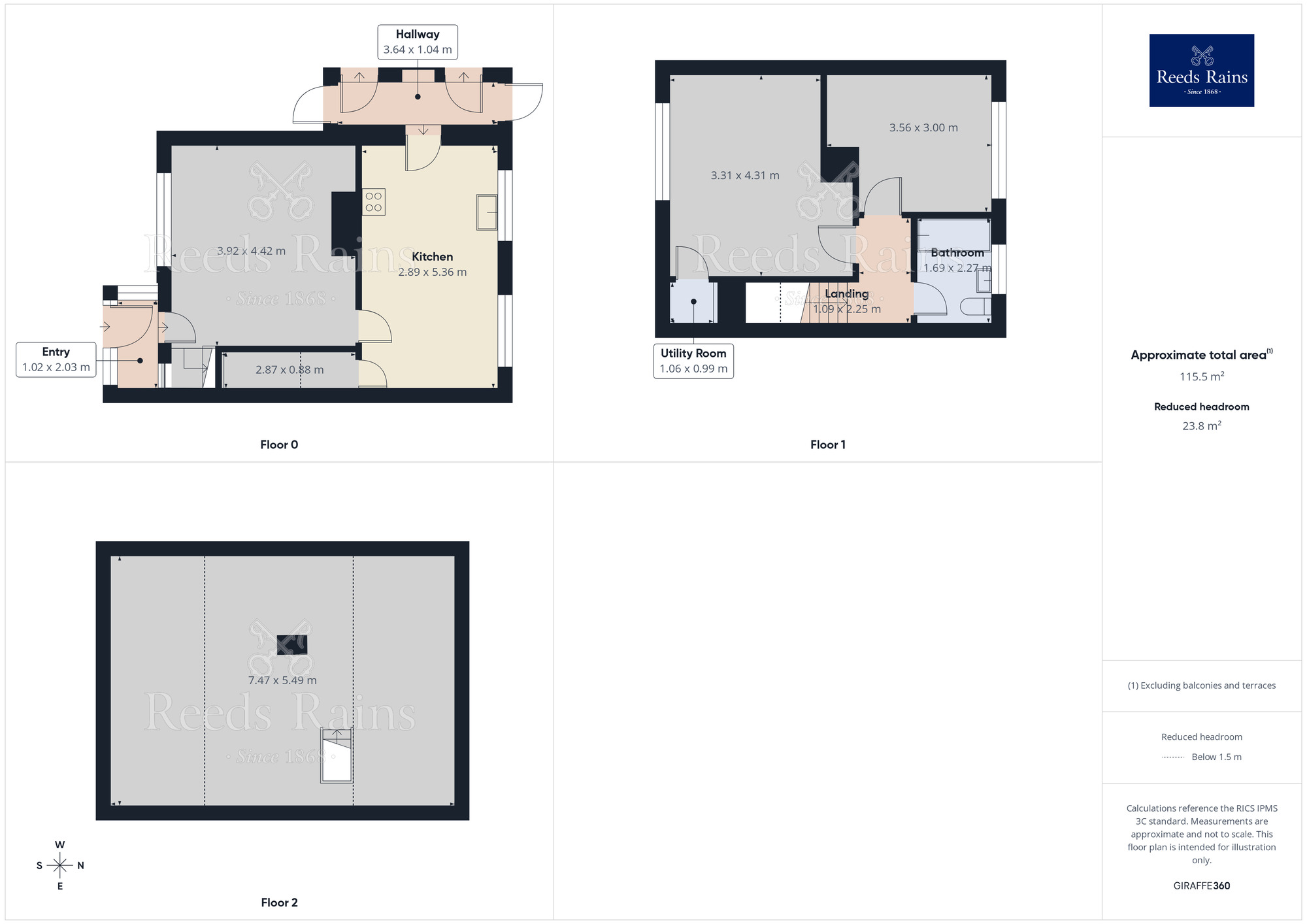 Floorplan of 2 bedroom End Terrace House to rent, Bradley Green Road, Hyde, Greater Manchester, SK14