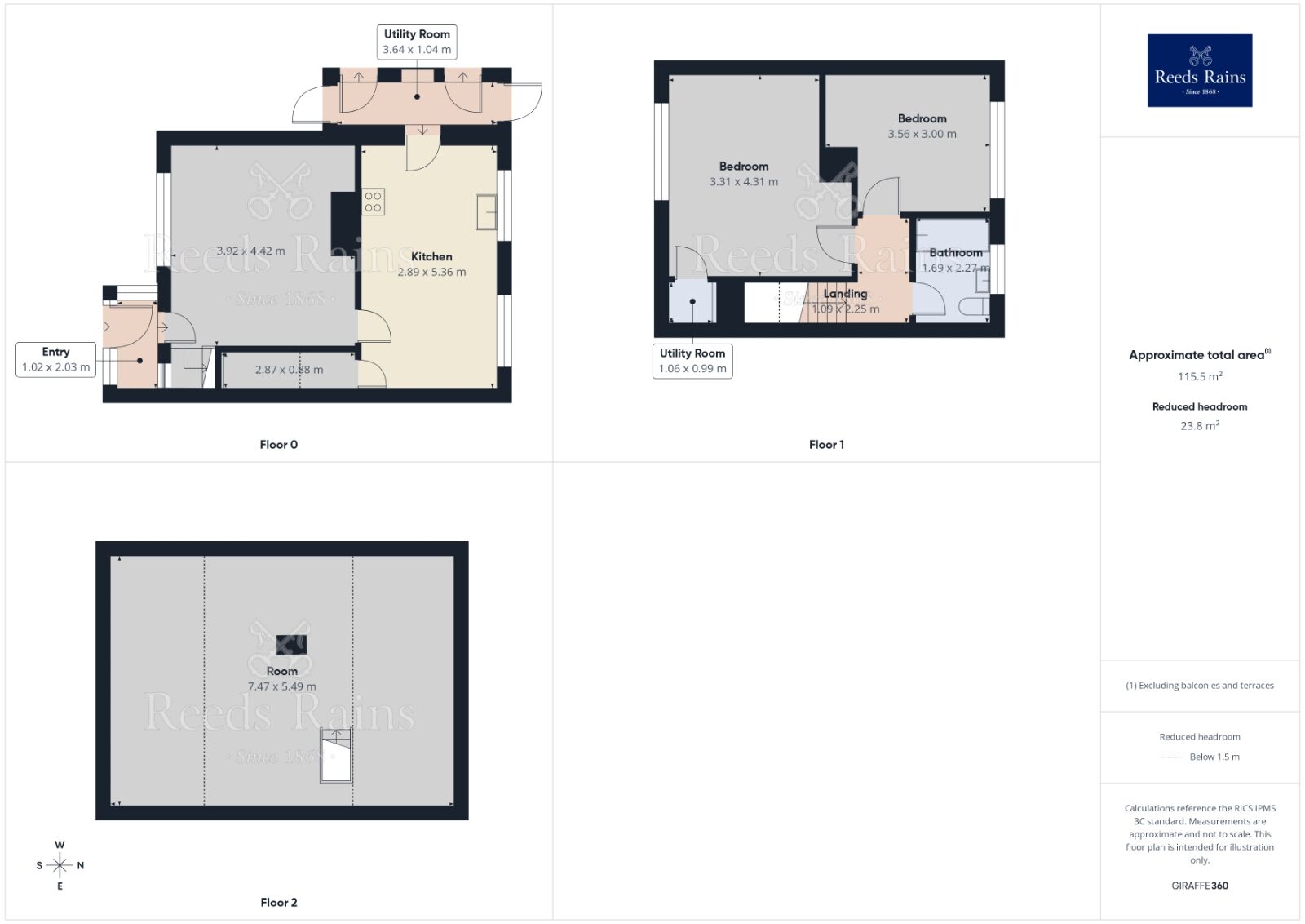 Floorplan of 2 bedroom End Terrace House to rent, Bradley Green Road, Hyde, Greater Manchester, SK14