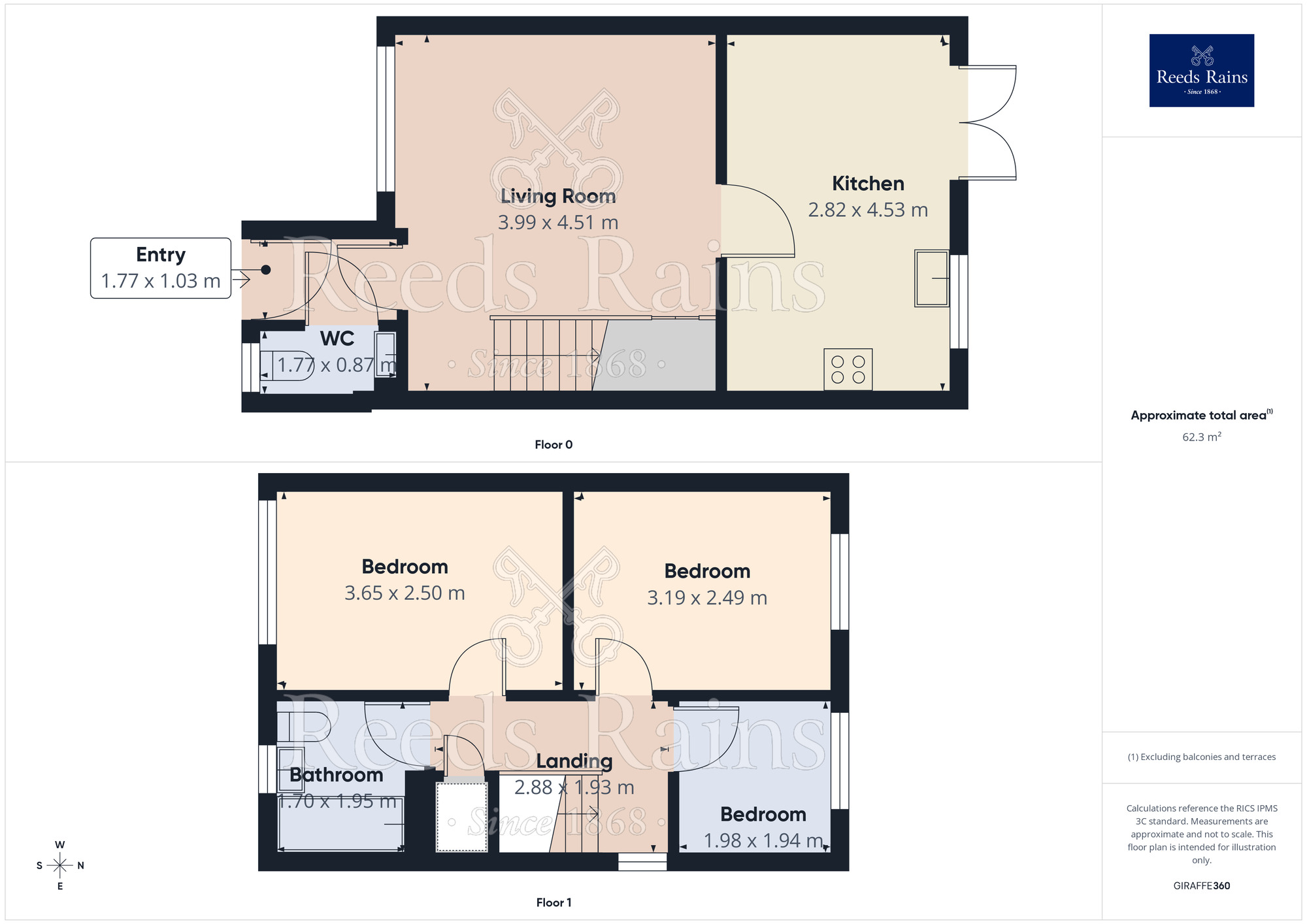 Floorplan of 3 bedroom Semi Detached House for sale, Peak Forest Close, Hyde, Greater Manchester, SK14