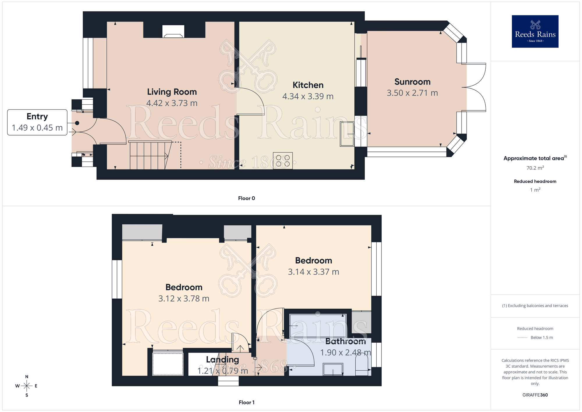 Floorplan of 2 bedroom End Terrace House for sale, Lumb Lane, Droylsden, Greater Manchester, M43