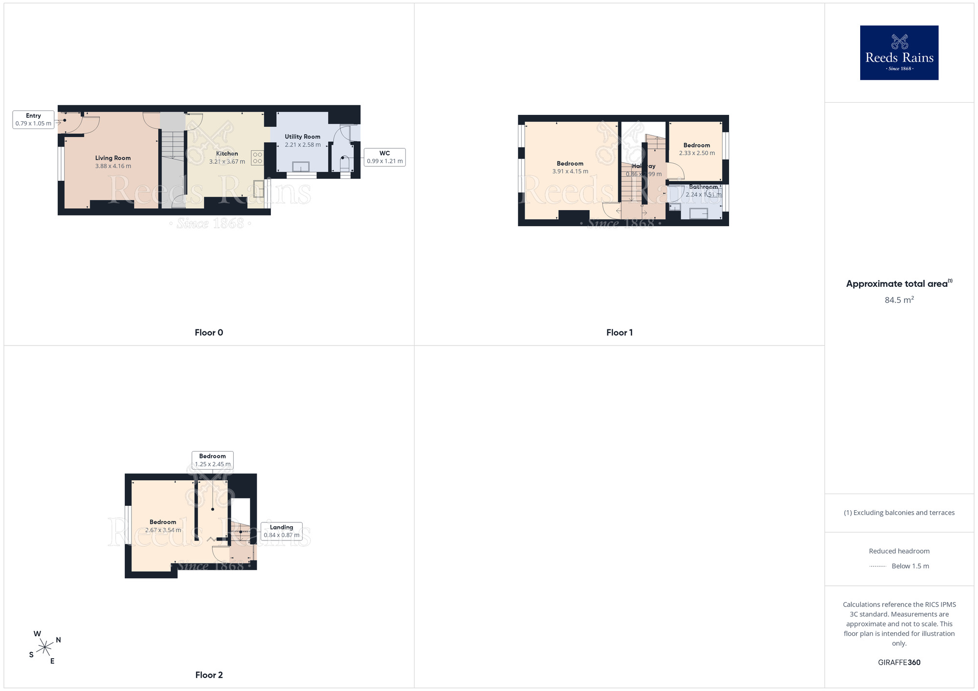 Floorplan of 3 bedroom Mid Terrace House for sale, Lodge Lane, Dukinfield, Greater Manchester, SK16