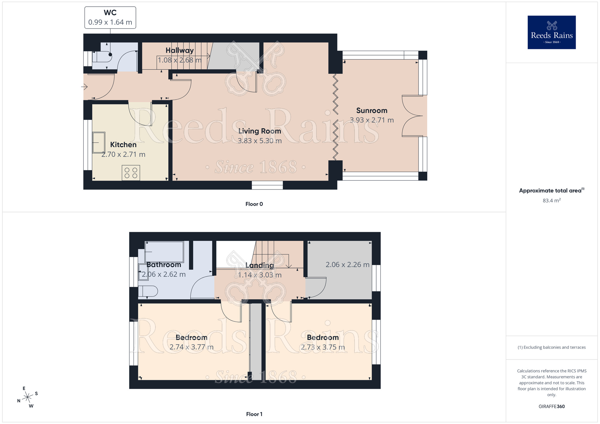 Floorplan of 3 bedroom Semi Detached House for sale, Clough Fold Road, Hyde, Greater Manchester, SK14