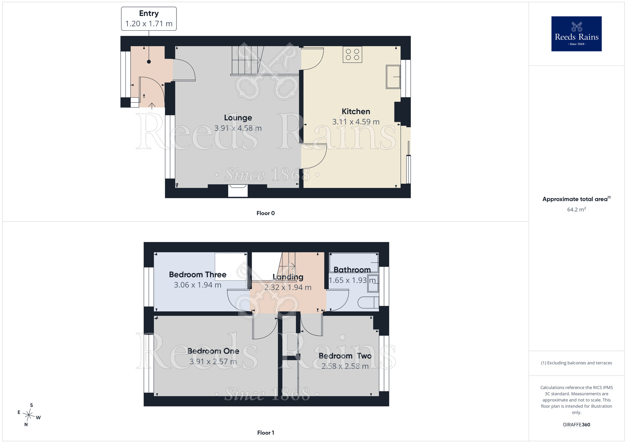 Floorplan of 3 bedroom House for sale, Sunningdale Close, Hyde, Greater Manchester, SK14