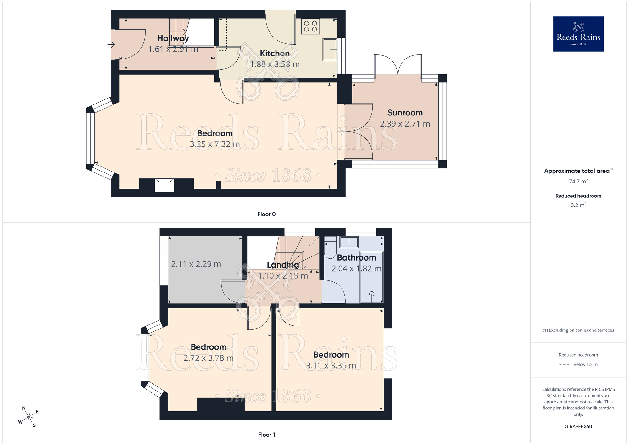 Floorplan of 3 bedroom Semi Detached House for sale, Frogmore Avenue, Hyde, Greater Manchester, SK14