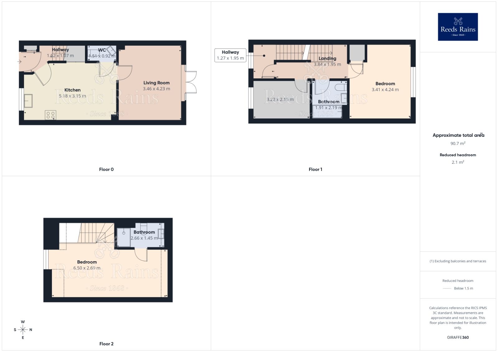 Floorplan of 3 bedroom End Terrace House for sale, Arnfield Road, Audenshaw, Greater Manchester, M34