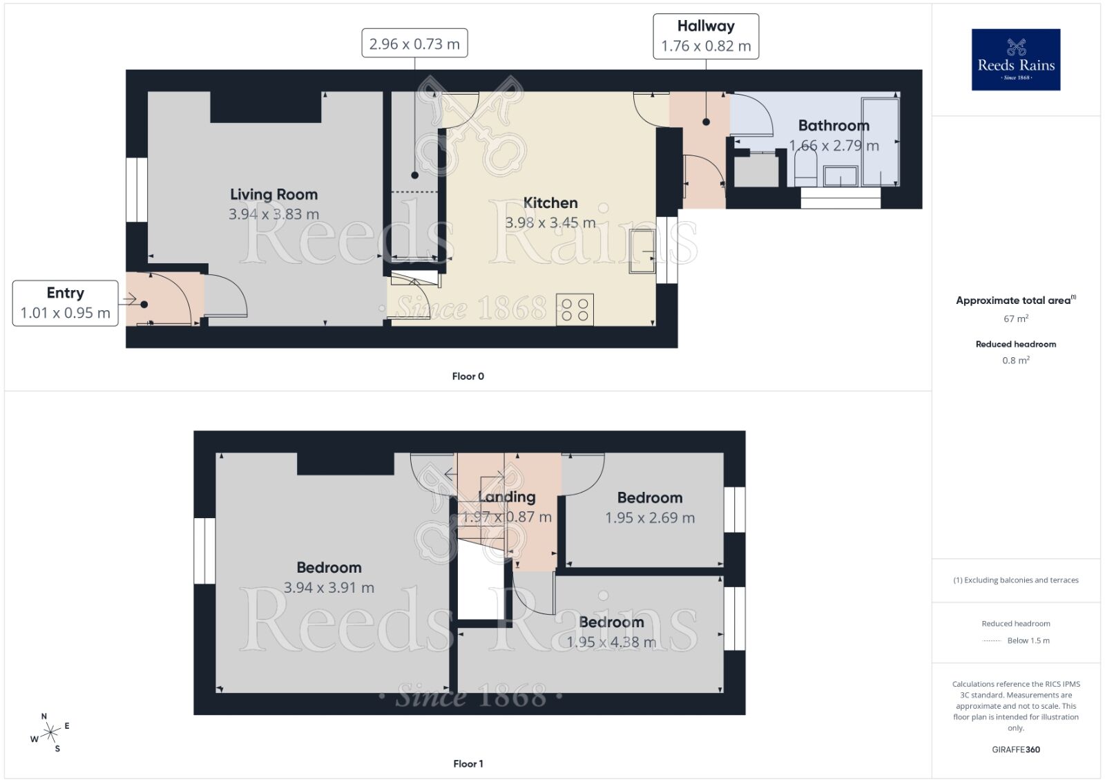 Floorplan of 3 bedroom Mid Terrace House to rent, Garden Street, Audenshaw, Greater Manchester, M34