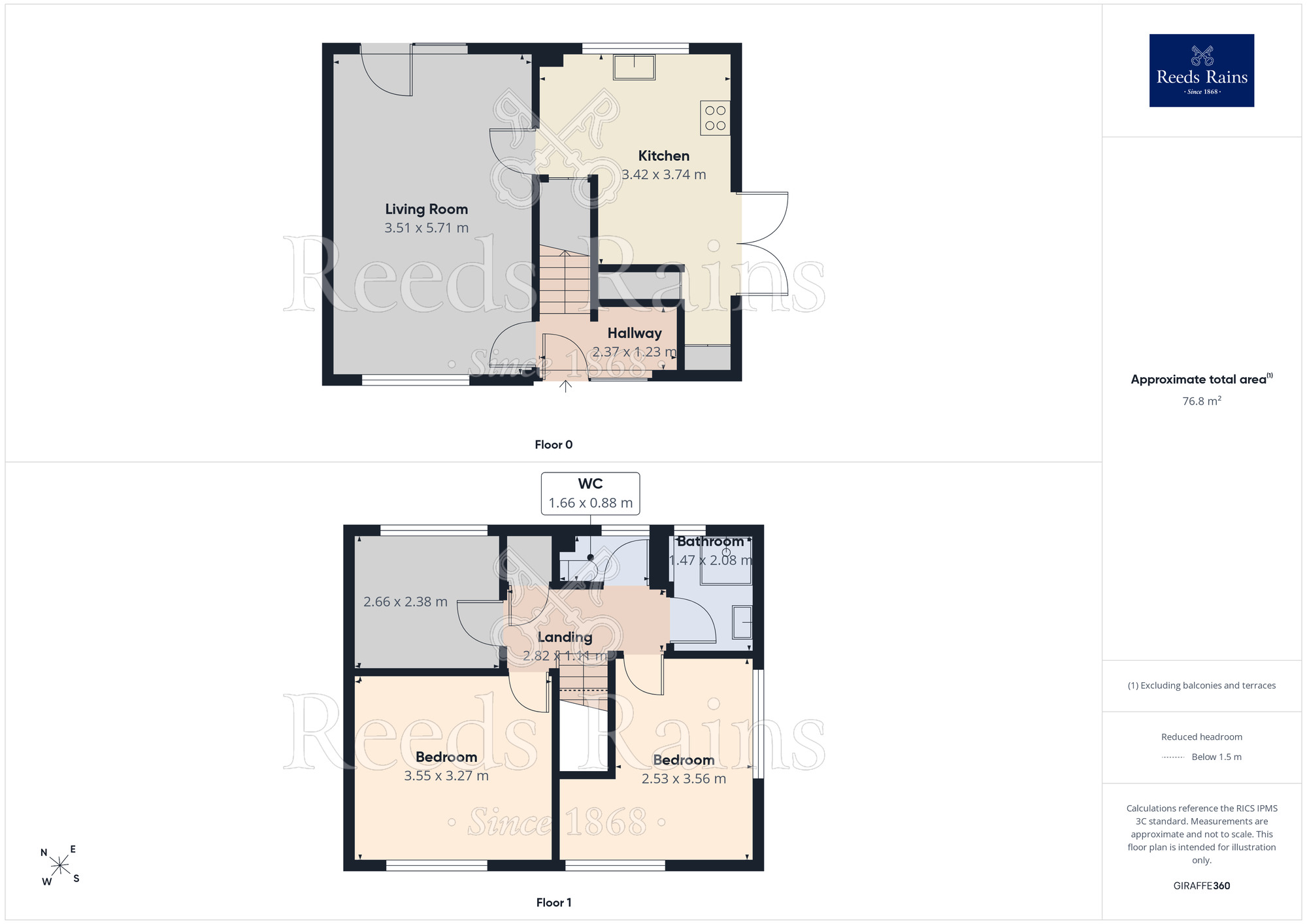 Floorplan of 3 bedroom Semi Detached House for sale, Fields Farm Road, Hyde, Greater Manchester, SK14