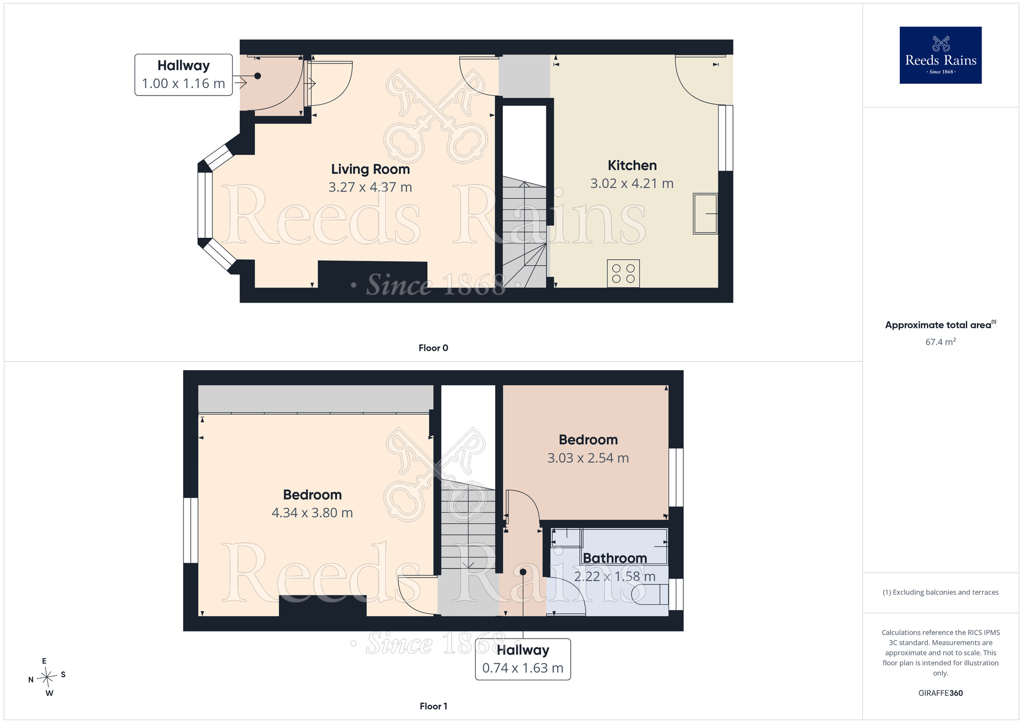 Floorplan of 2 bedroom Mid Terrace House for sale, Mottram Road, Hyde, Greater Manchester, SK14