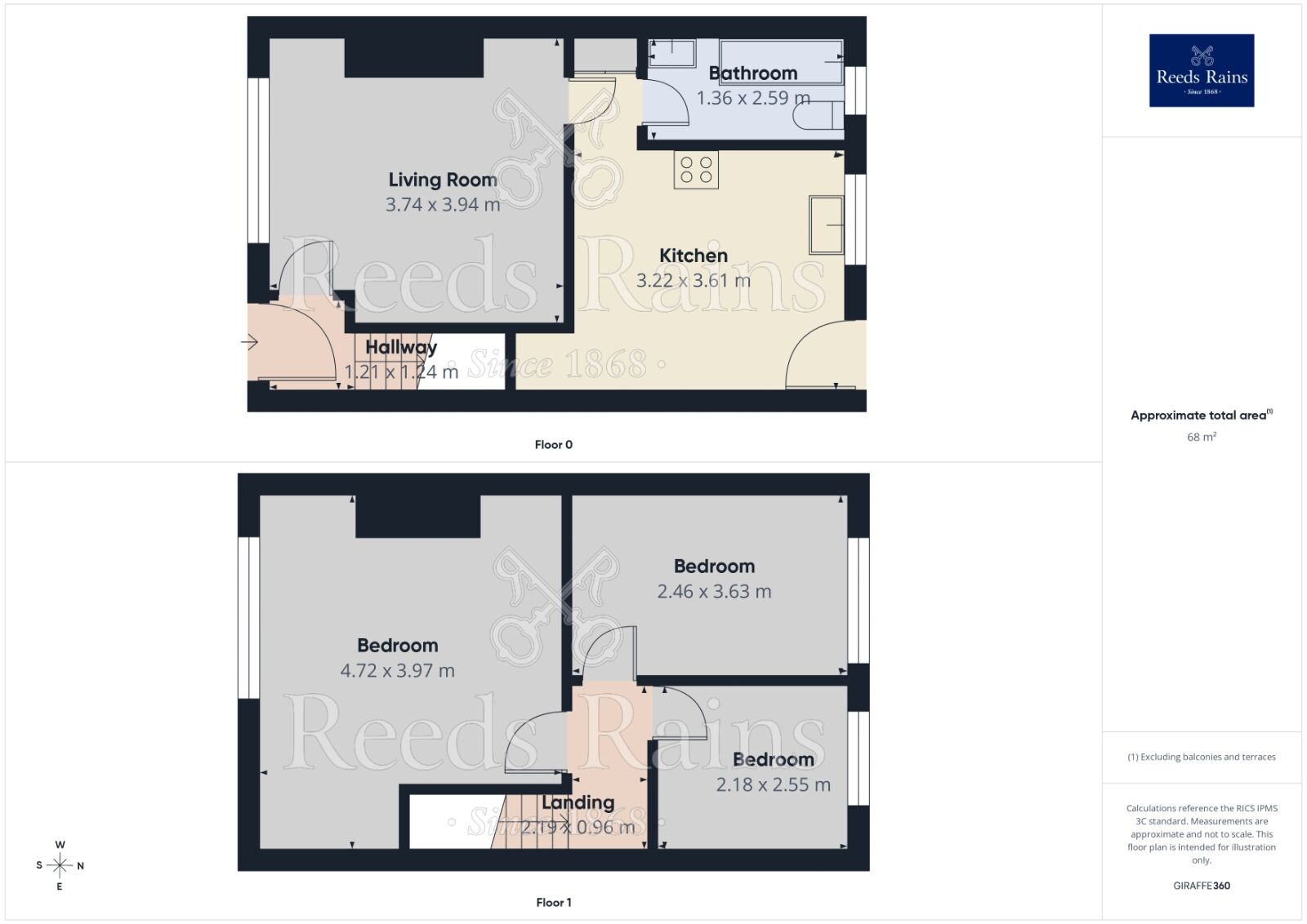 Floorplan of 3 bedroom Mid Terrace House to rent, Mount Pleasant Road, Denton, Greater Manchester, M34