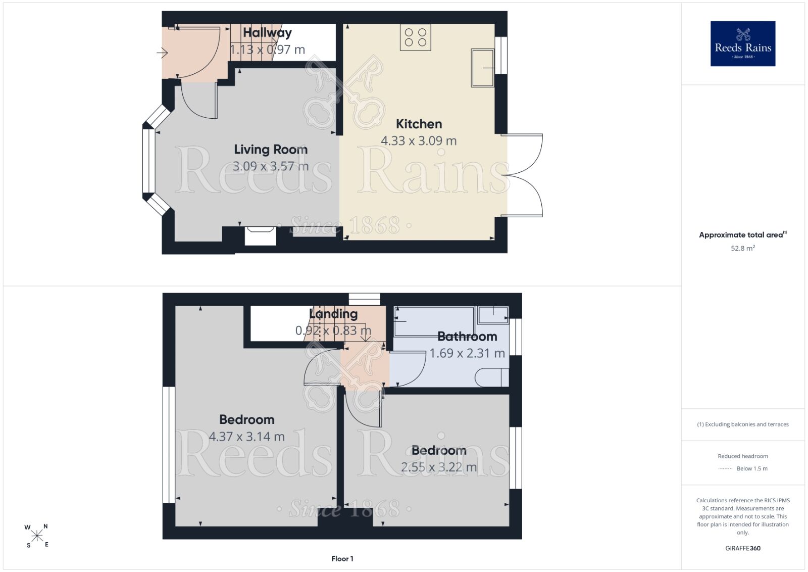 Floorplan of 2 bedroom Semi Detached House to rent, Moorfield Avenue, Denton, Greater Manchester, M34