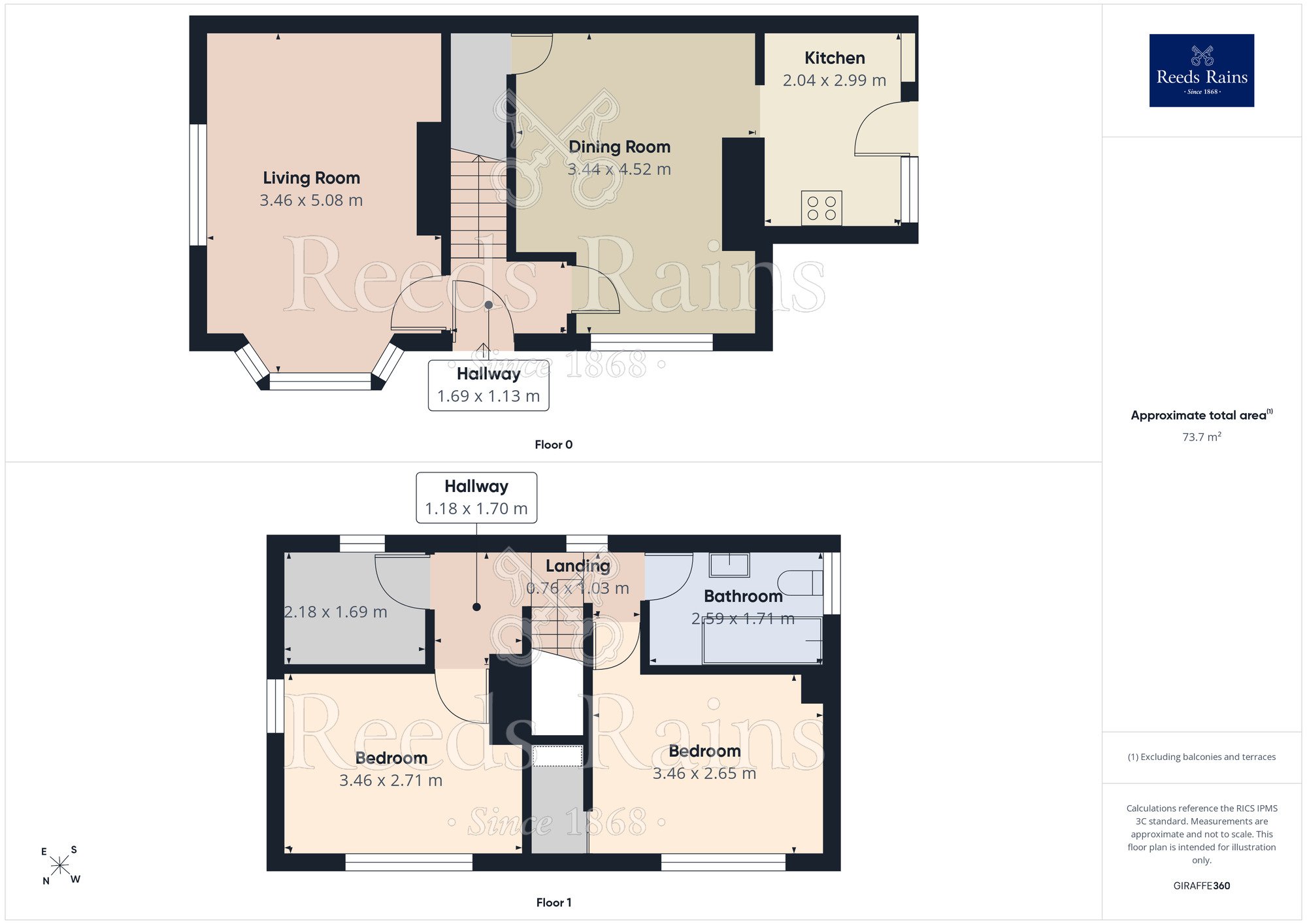 Floorplan of 3 bedroom Detached House for sale, King George Road, Hyde, Greater Manchester, SK14
