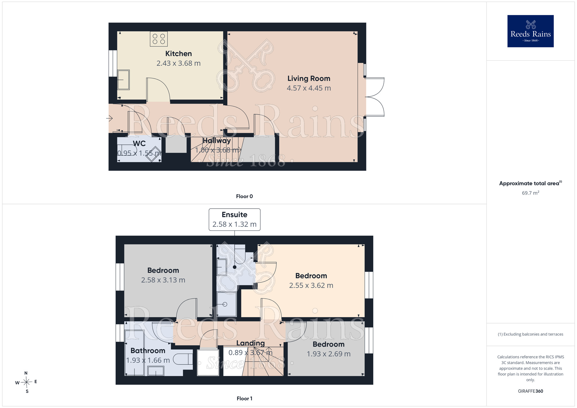 Floorplan of 3 bedroom Semi Detached House for sale, Fields Farm Road, Hyde, Greater Manchester, SK14