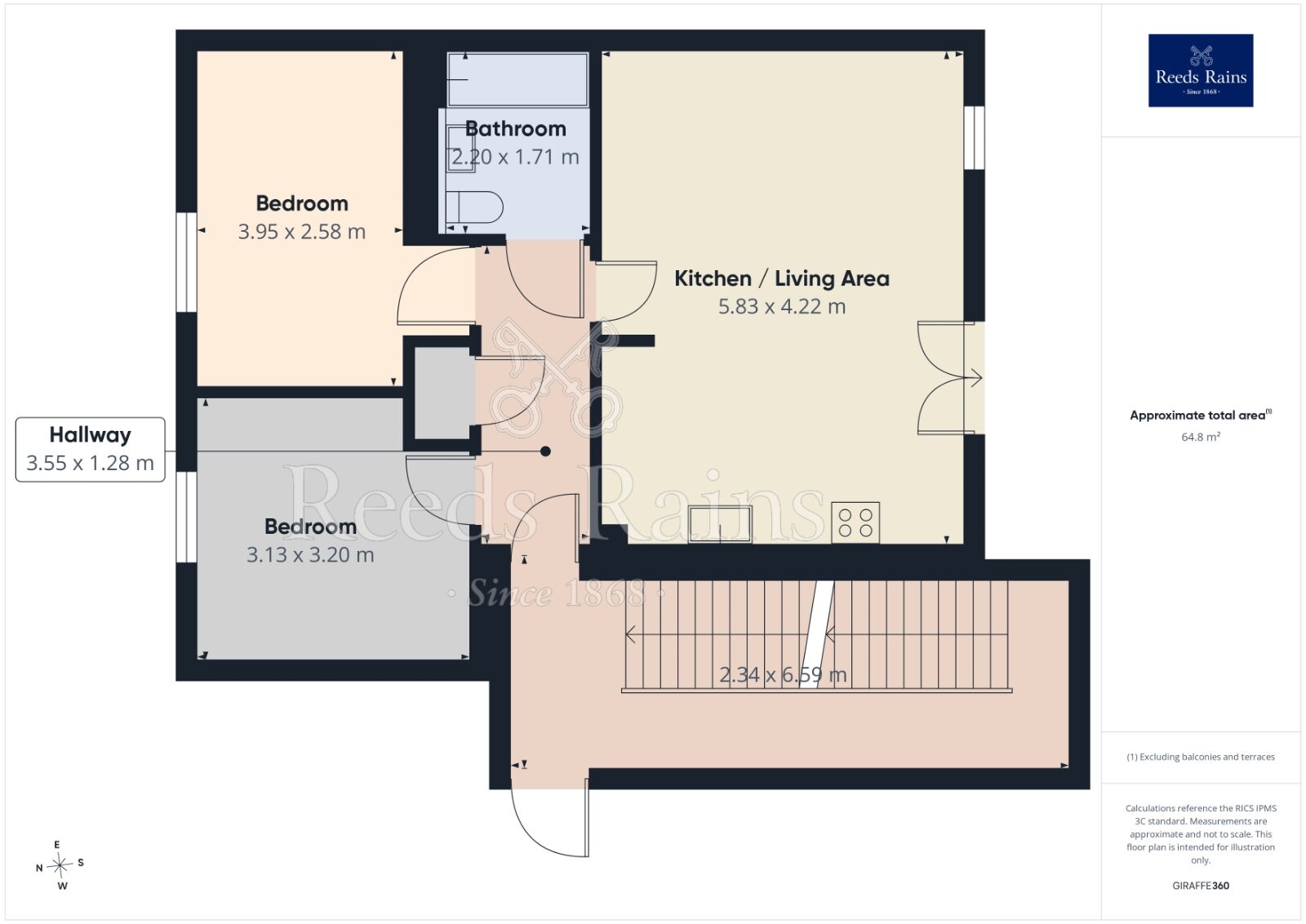 Floorplan of 2 bedroom Flat to rent, Robertsons Way, Droylsden, Greater Manchester, M43