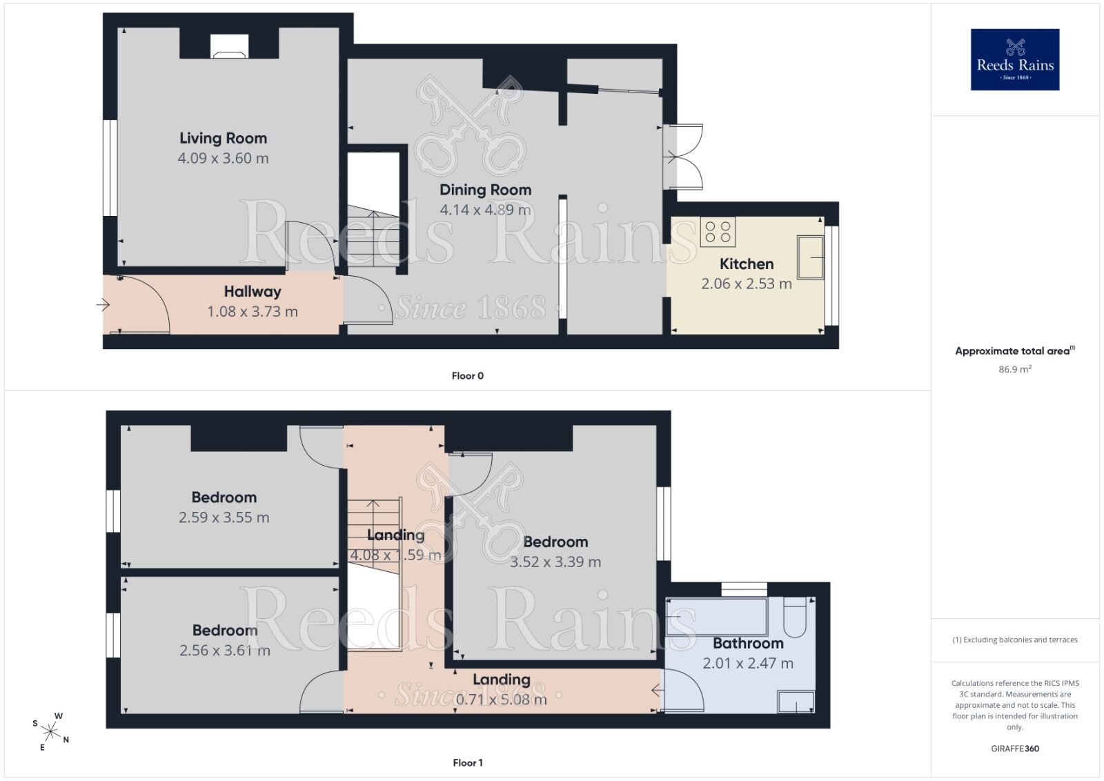 Floorplan of 3 bedroom Mid Terrace House to rent, Wakefield Road, Stalybridge, Greater Manchester, SK15