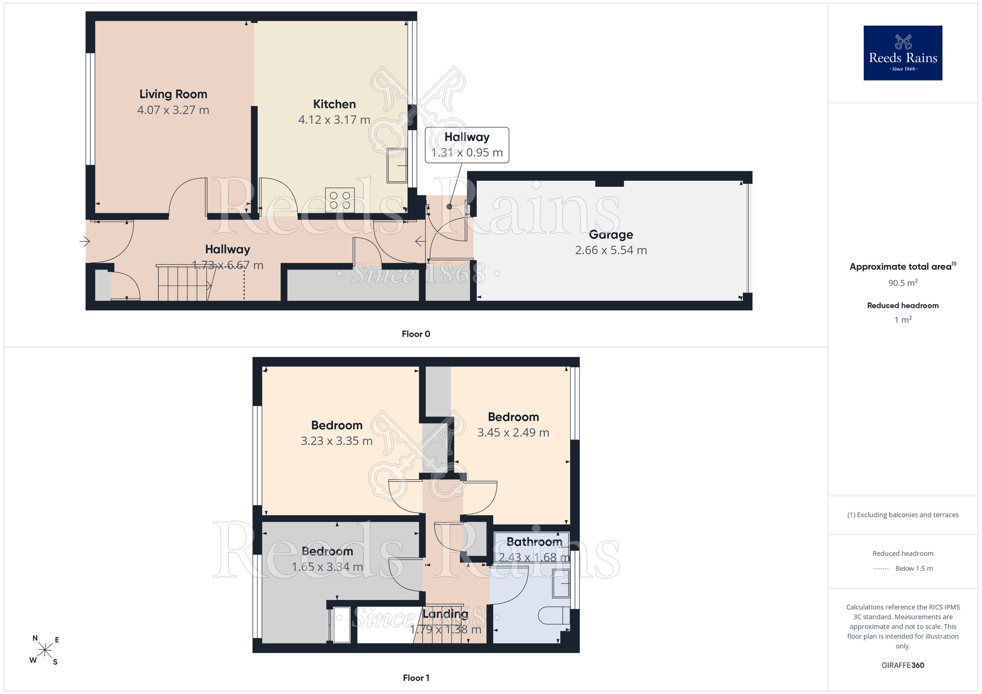 Floorplan of 3 bedroom End Terrace House for sale, Wollaton Walk, Denton, Greater Manchester, M34