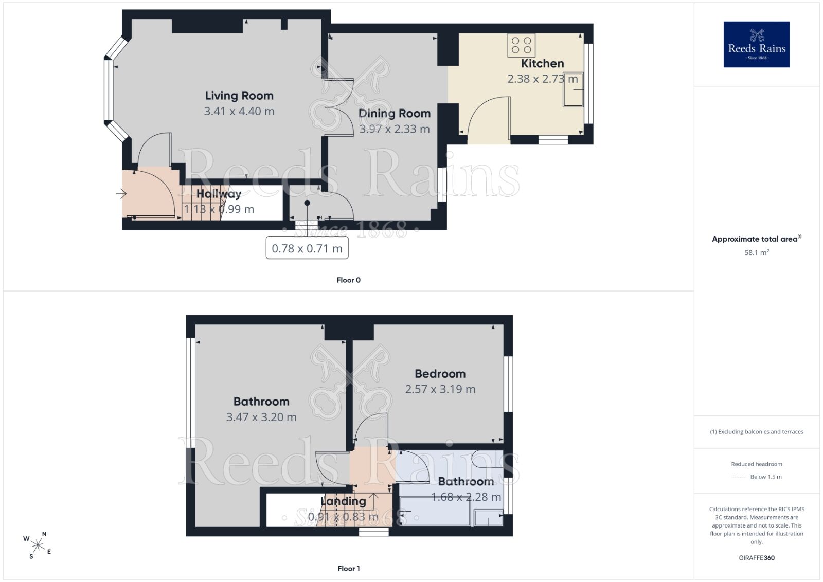 Floorplan of 2 bedroom Semi Detached House to rent, Silverdale Avenue, Denton, Greater Manchester, M34