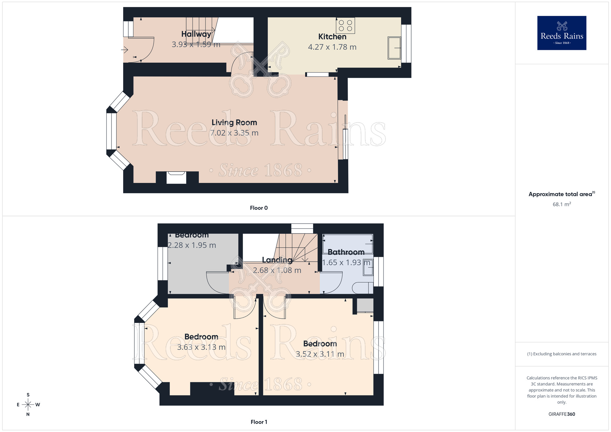 Floorplan of 3 bedroom Semi Detached House for sale, Woodfield Avenue, Hyde, Greater Manchester, SK14