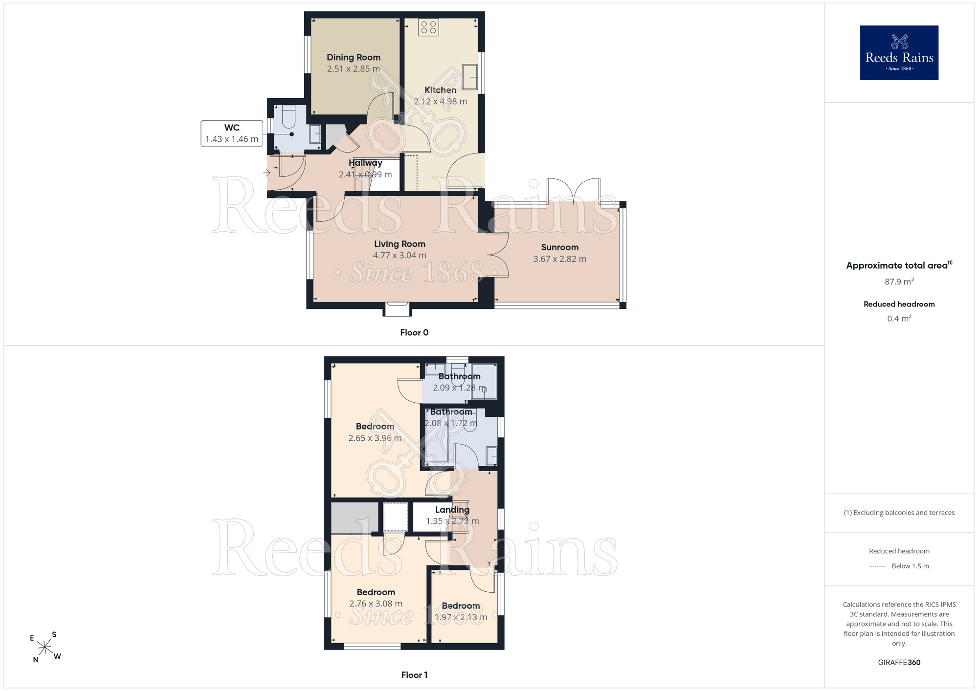 Floorplan of 3 bedroom Detached House for sale, Ferndale, Hyde, Greater Manchester, SK14