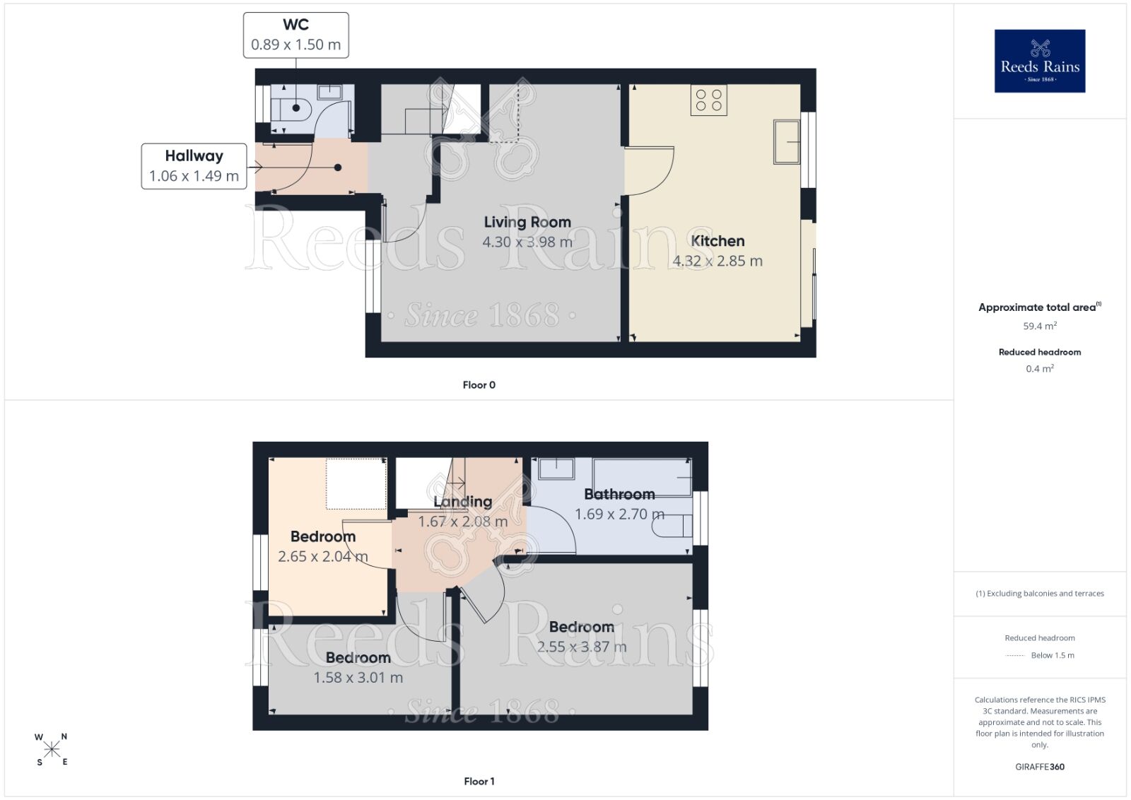 Floorplan of 3 bedroom House to rent, Forest Close, Dukinfield, Greater Manchester, SK16