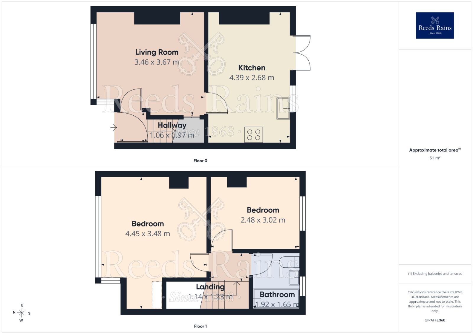 Floorplan of 2 bedroom Mid Terrace House to rent, Mount Pleasant Road, Denton, Greater Manchester, M34