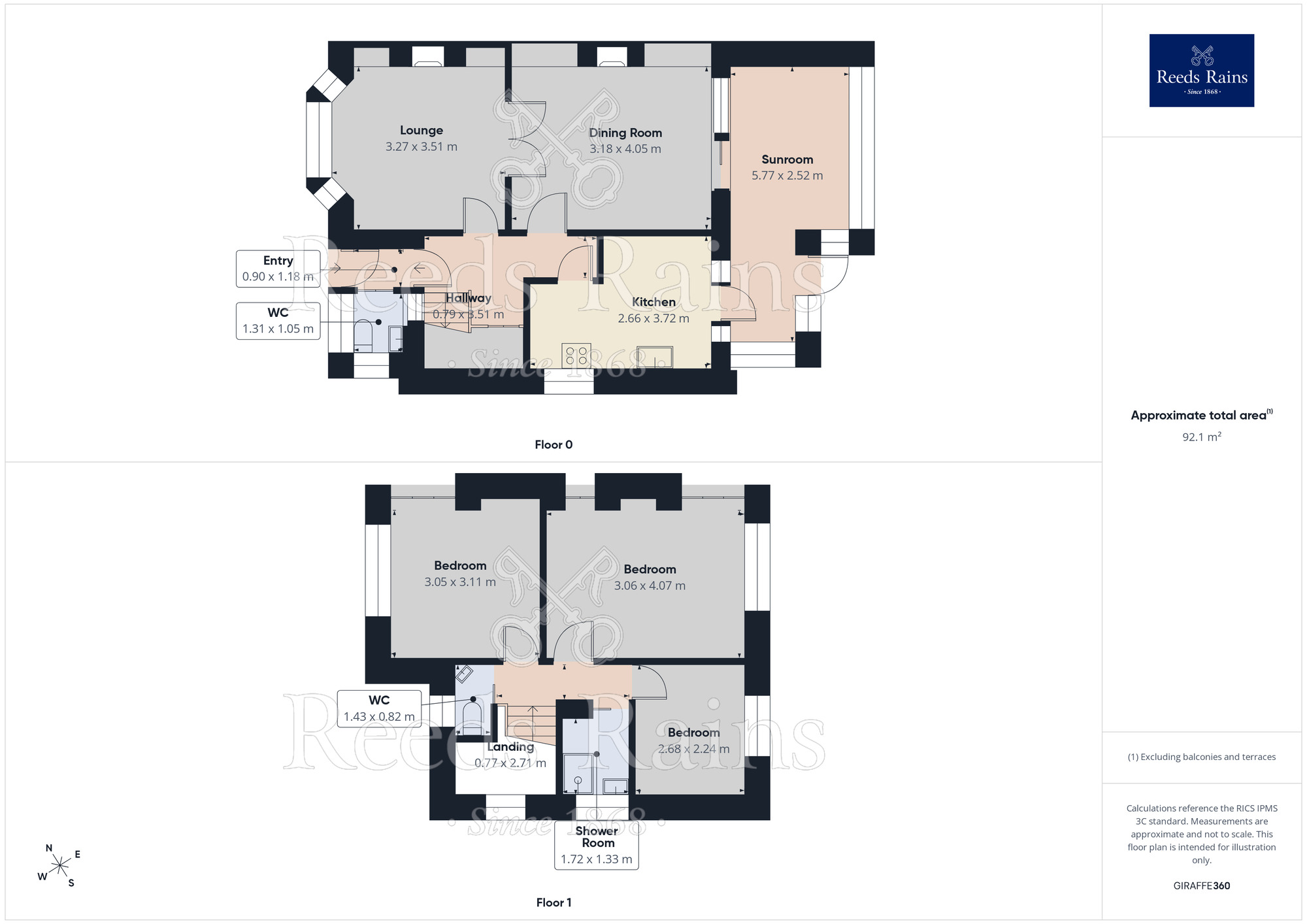 Floorplan of 3 bedroom Semi Detached House for sale, Birch Lane, Dukinfield, Greater Manchester, SK16