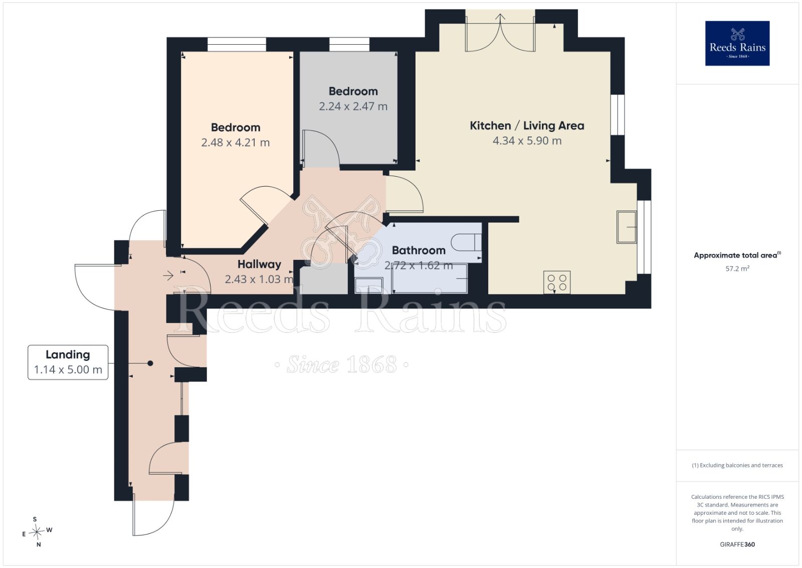 Floorplan of 2 bedroom Flat to rent, Robertsons Way, Droylsden, Greater Manchester, M43