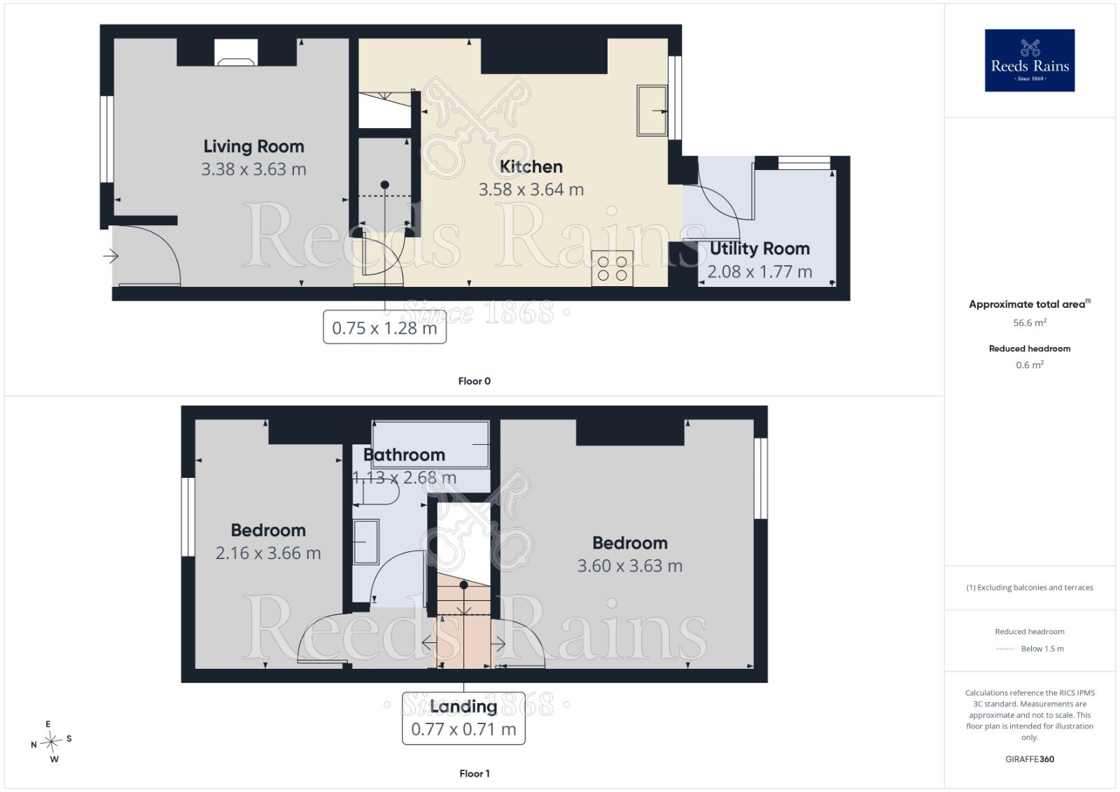 Floorplan of 2 bedroom Mid Terrace House to rent, Belgrave Street, Denton, Greater Manchester, M34
