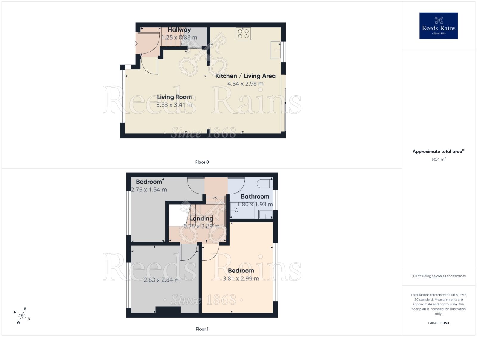 Floorplan of 3 bedroom Mid Terrace House to rent, Windsor Drive, Audenshaw, Greater Manchester, M34