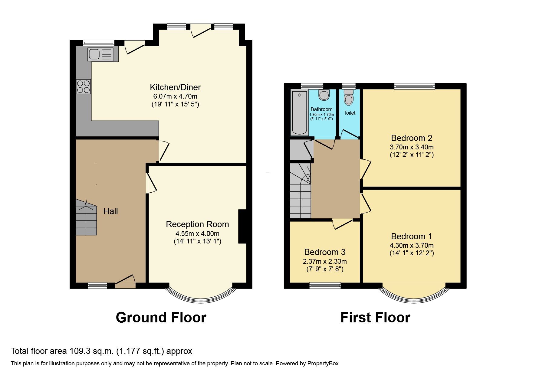 Floorplan of 3 bedroom Mid Terrace House for sale, Aldborough Road South, Ilford, IG3