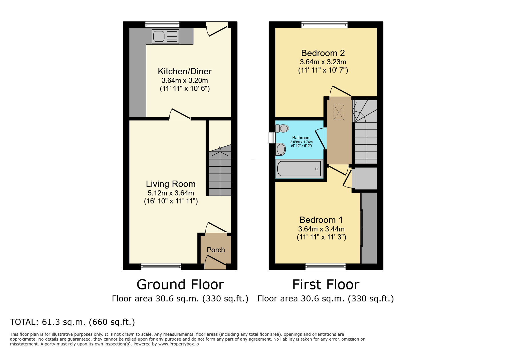 Floorplan of 2 bedroom Semi Detached House for sale, Torbitt Way, Ilford, IG2