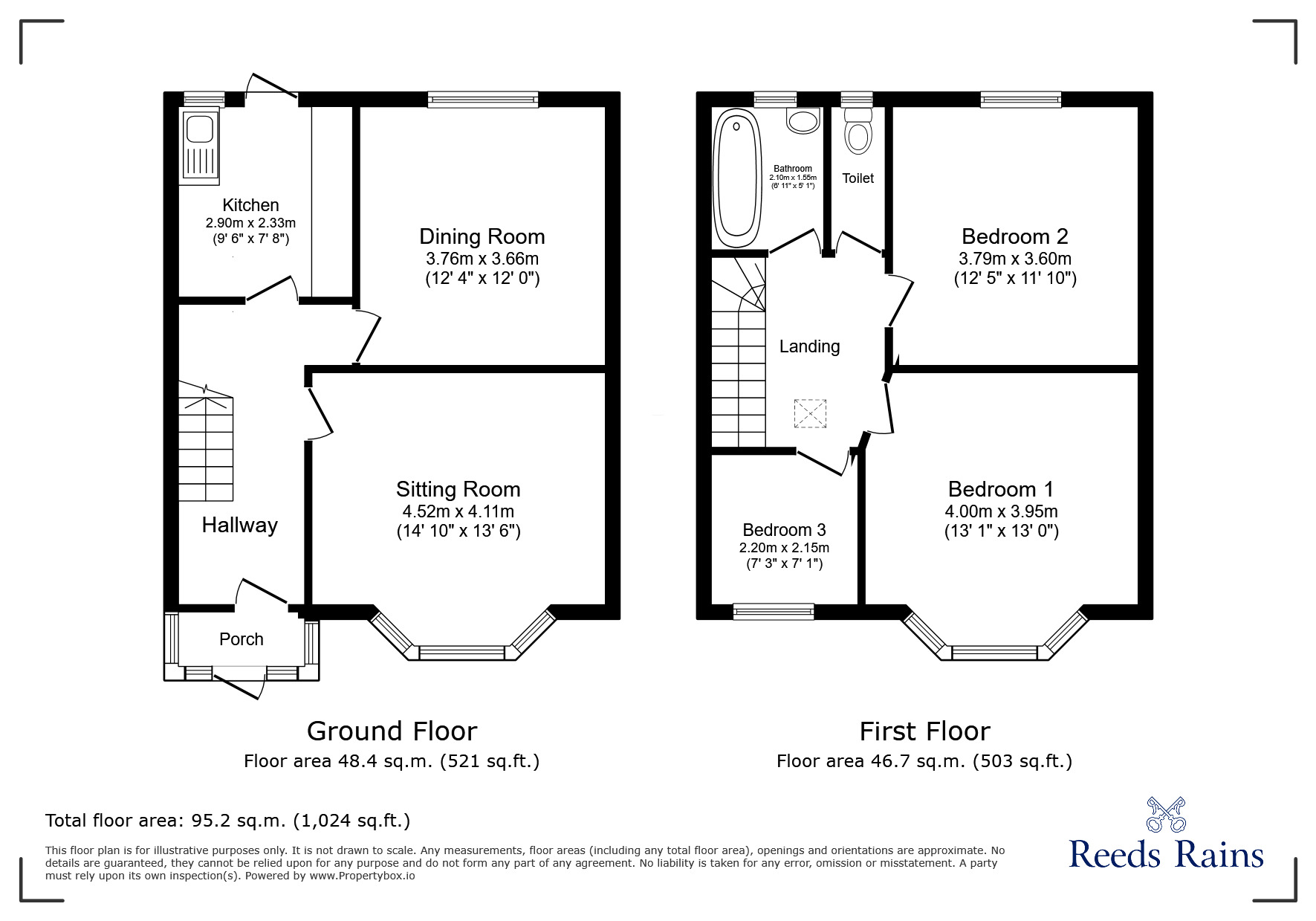 Floorplan of 3 bedroom Mid Terrace House for sale, Martley Drive, Ilford, IG2