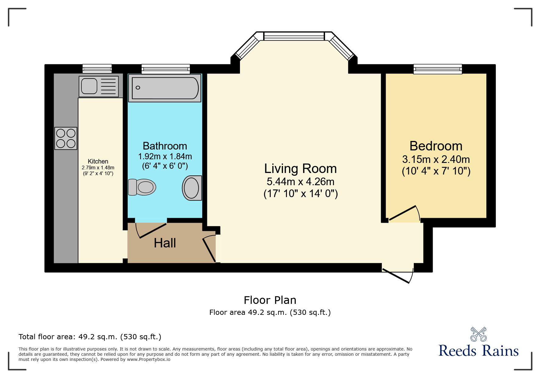 Floorplan of 1 bedroom  Flat for sale, Aldborough Road South, Ilford, IG3