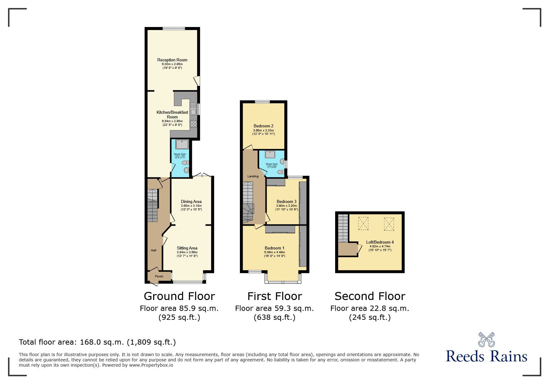 Floorplan of 4 bedroom Semi Detached House for sale, Wellesley Road, Ilford, IG1
