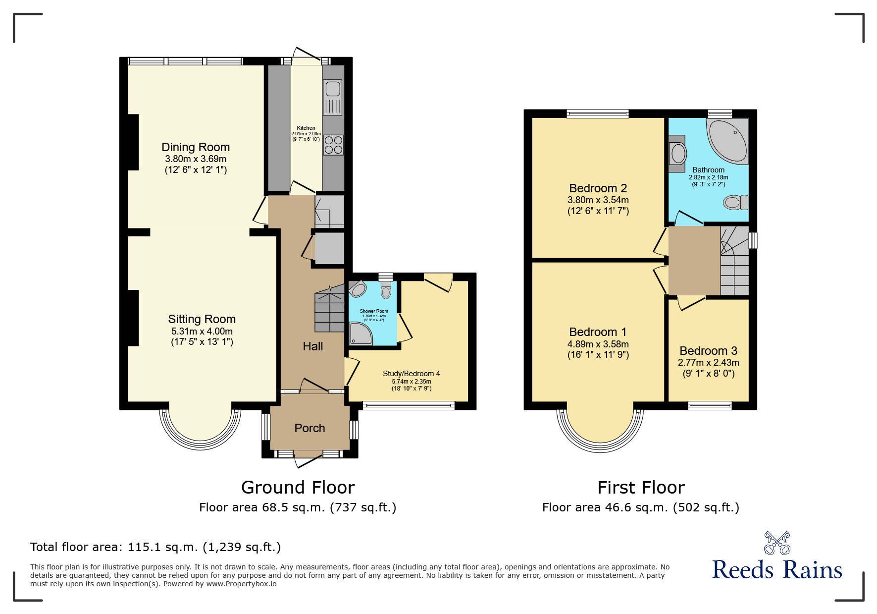 Floorplan of 4 bedroom End Terrace House for sale, Hamilton Avenue, Ilford, IG6