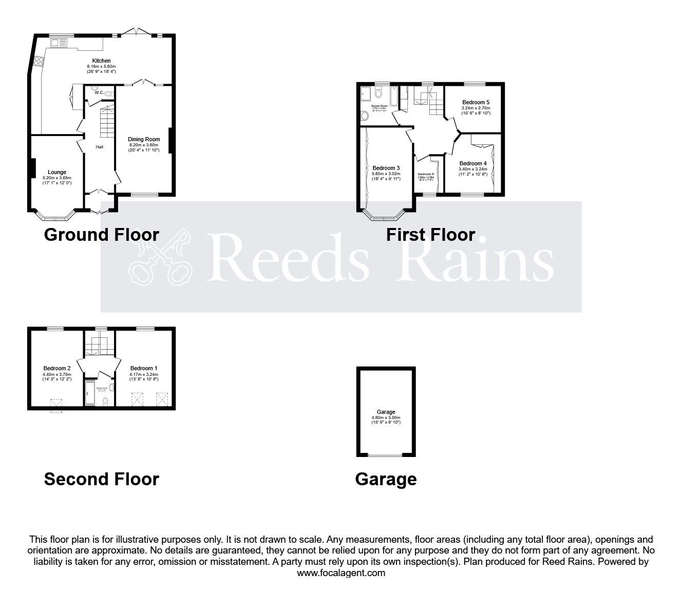 Floorplan of 6 bedroom Semi Detached House for sale, Wilmer Way, London, N14