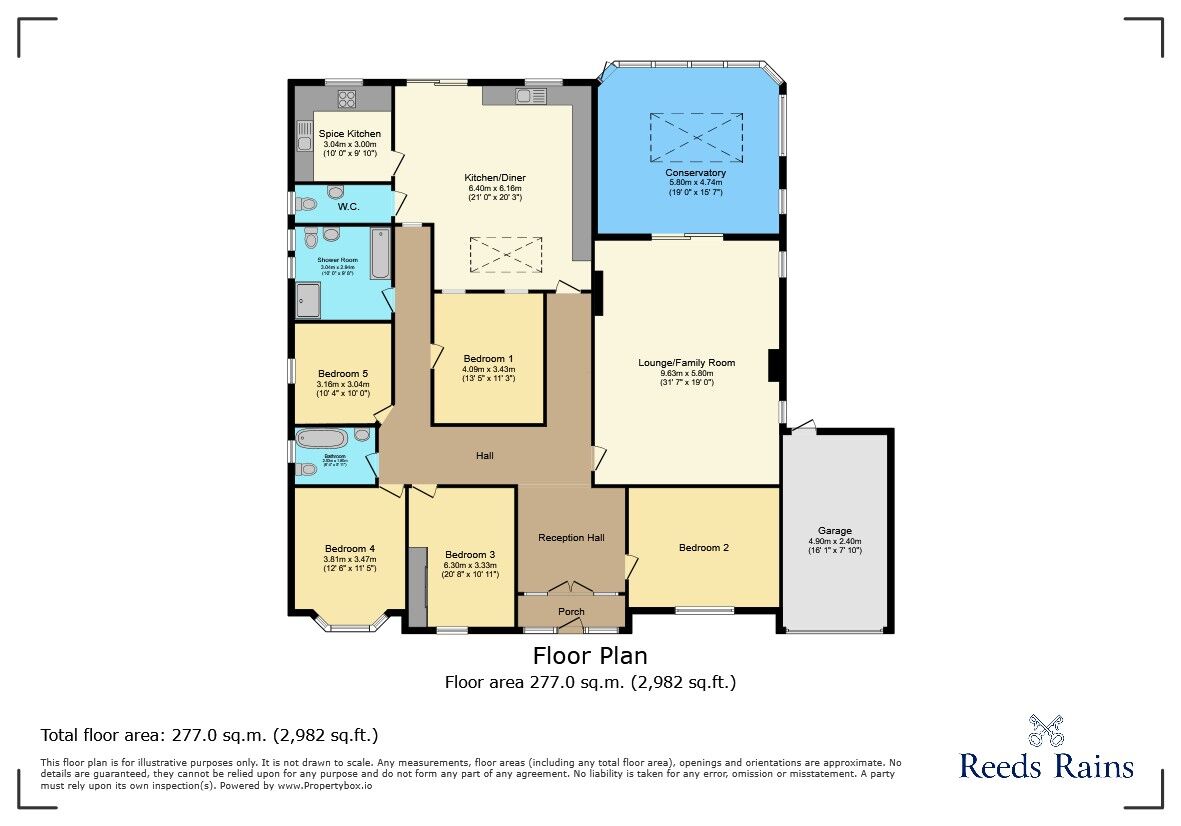 Floorplan of 5 bedroom Detached Bungalow for sale, Egerton Gardens, Ilford, IG3