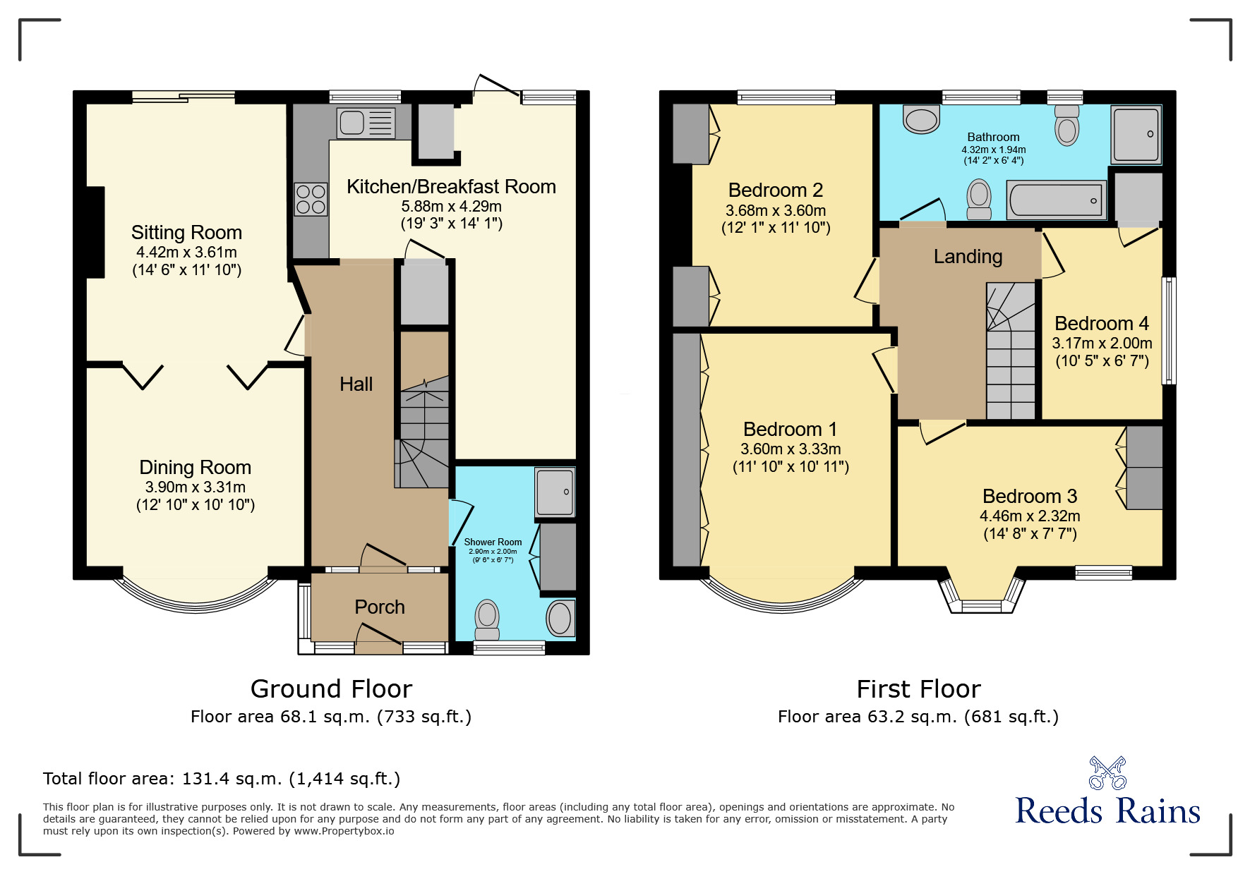 Floorplan of 4 bedroom End Terrace House for sale, Donington Avenue, Ilford, IG6