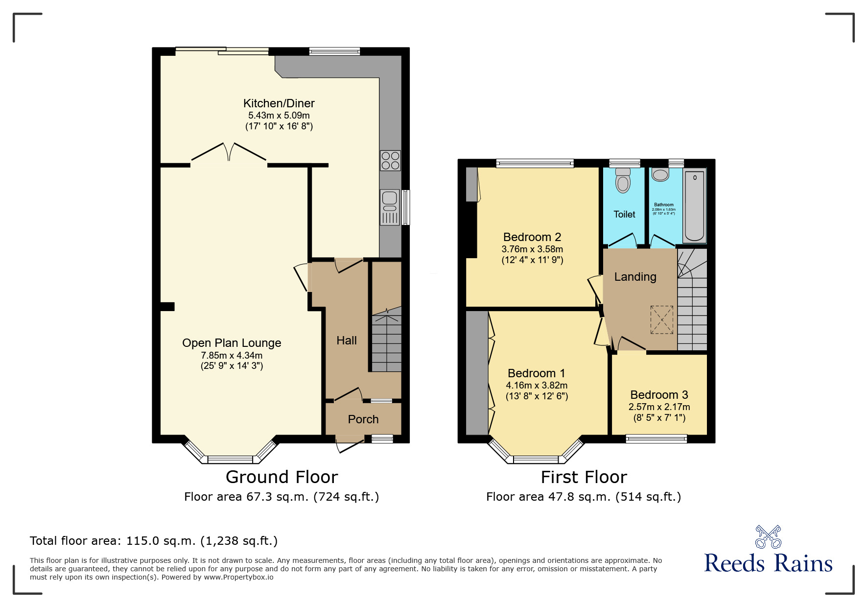 Floorplan of 3 bedroom End Terrace House for sale, Ashurst Drive, Ilford, IG2
