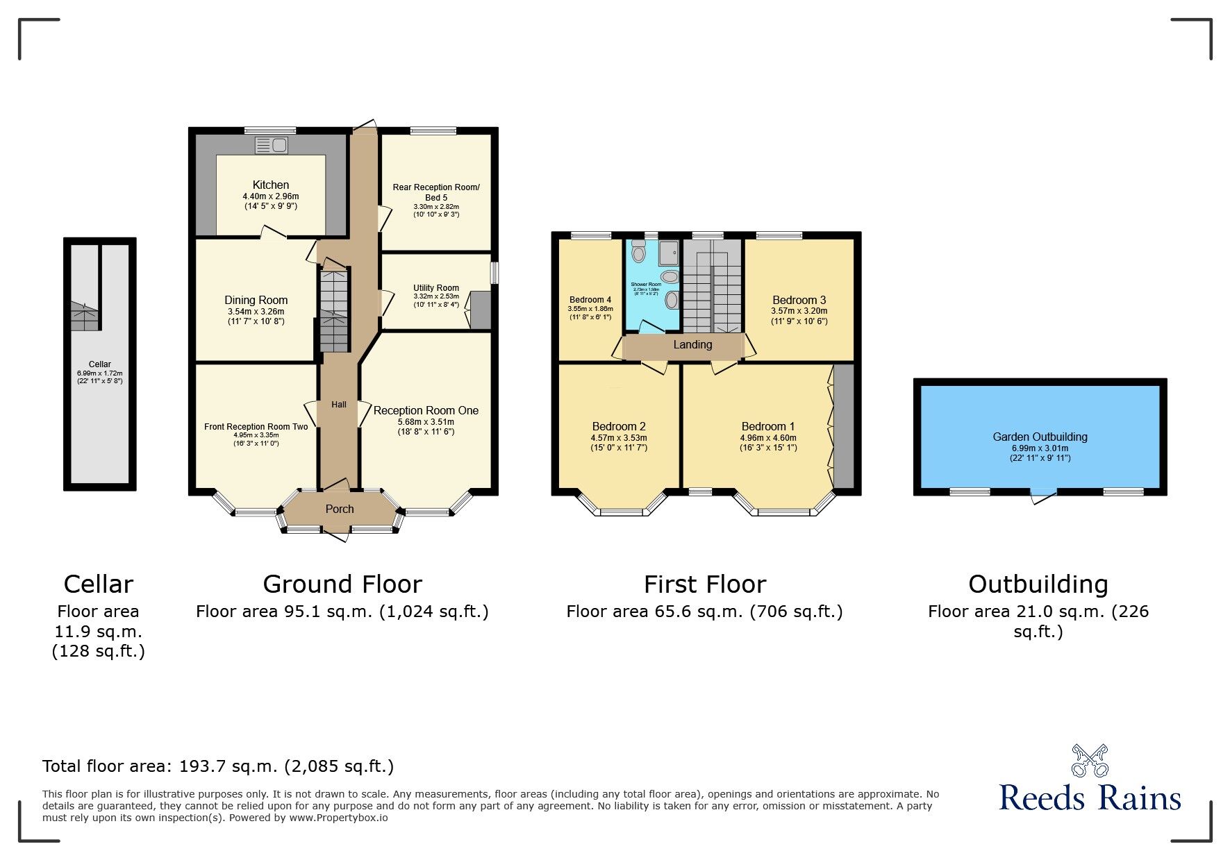 Floorplan of 4 bedroom End Terrace House for sale, Elgin Road, Ilford, IG3