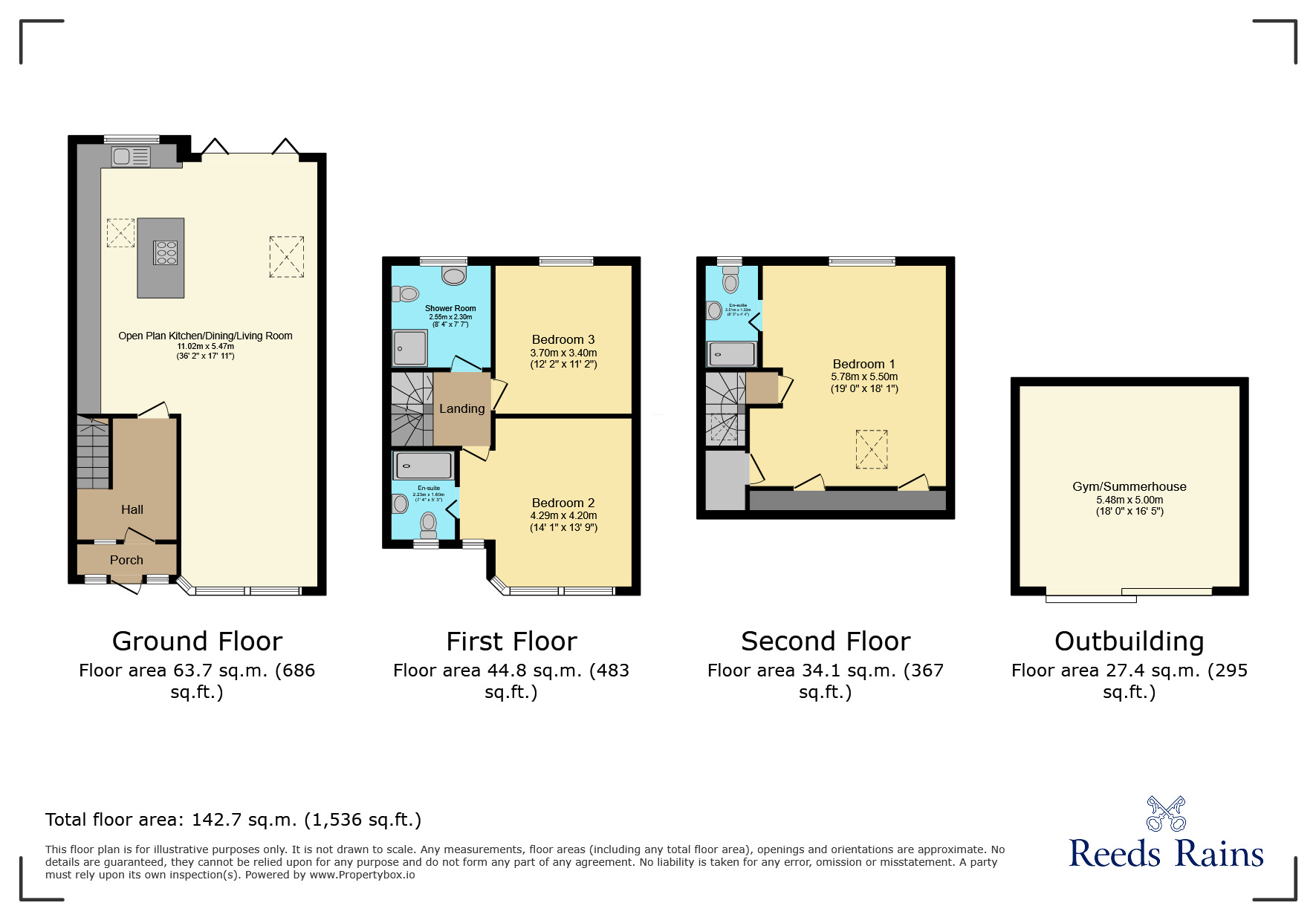 Floorplan of 3 bedroom Mid Terrace House for sale, Headley Drive, Ilford, IG2