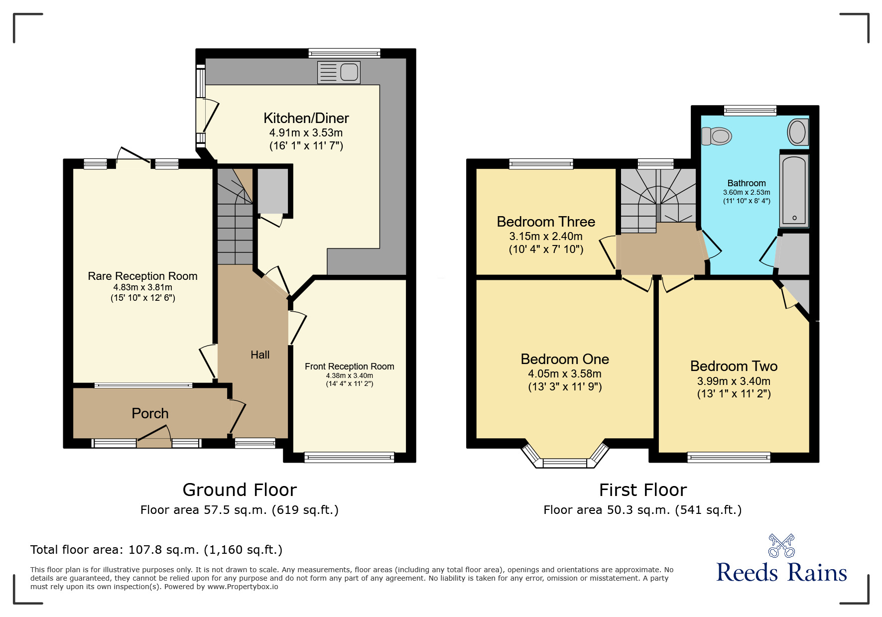Floorplan of 3 bedroom Semi Detached House for sale, Milton Crescent, Ilford, IG2