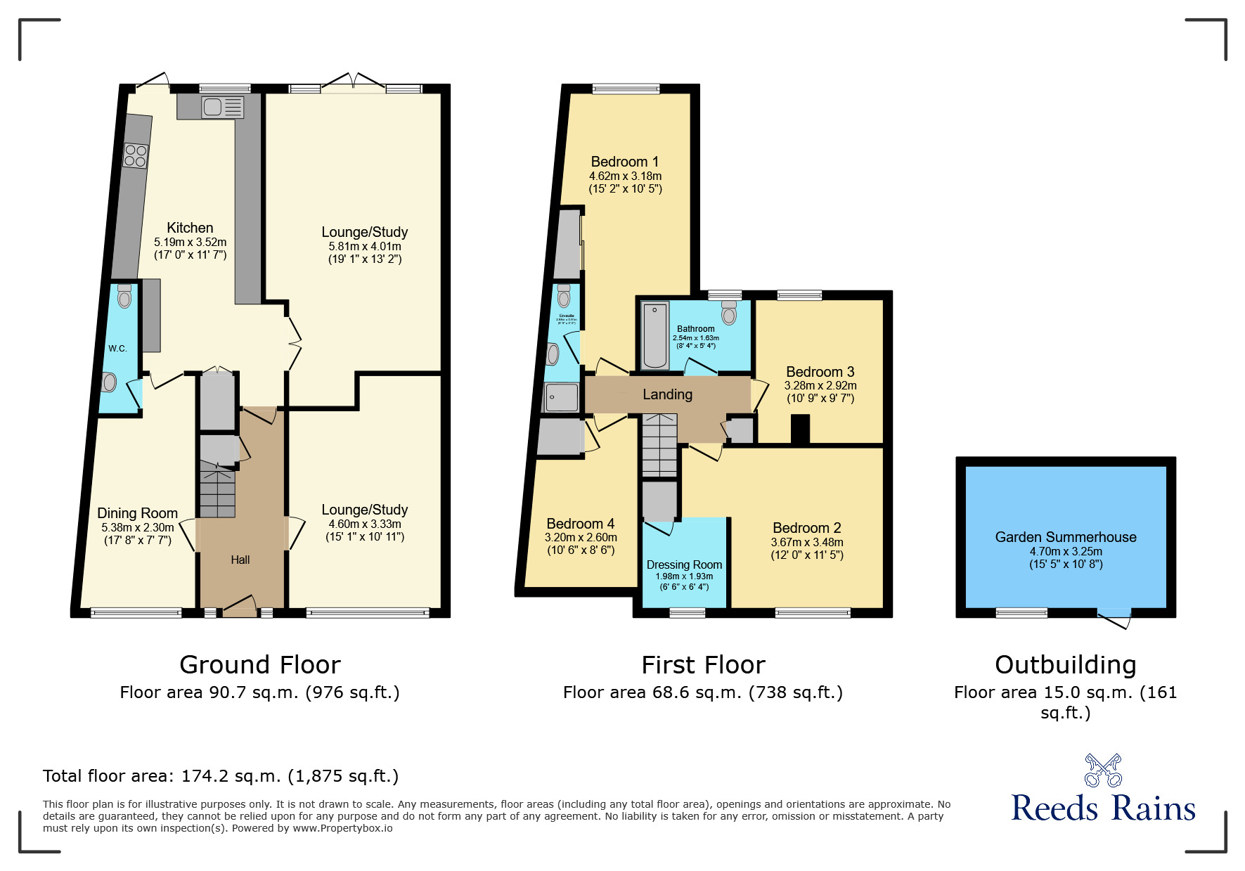 Floorplan of 4 bedroom Semi Detached House to rent, Peregrine Road, Ilford, IG6