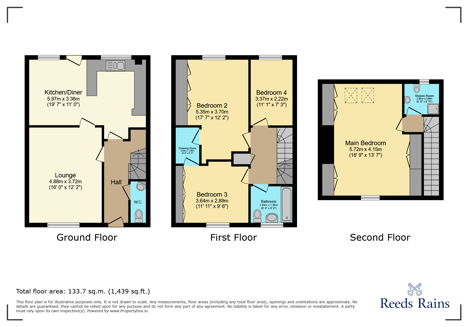Floorplan of 4 bedroom Mid Terrace House for sale, Monarch Way, Ilford, IG2