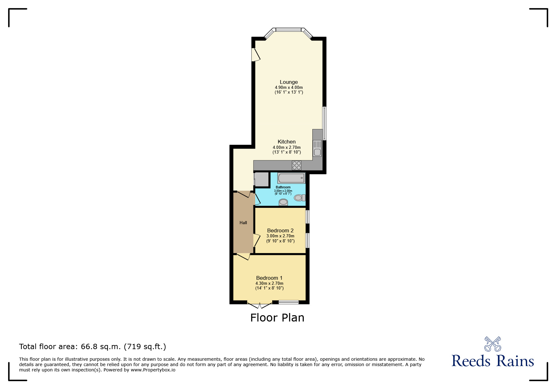 Floorplan of 2 bedroom Flat for sale, Oliver Road, London, E10