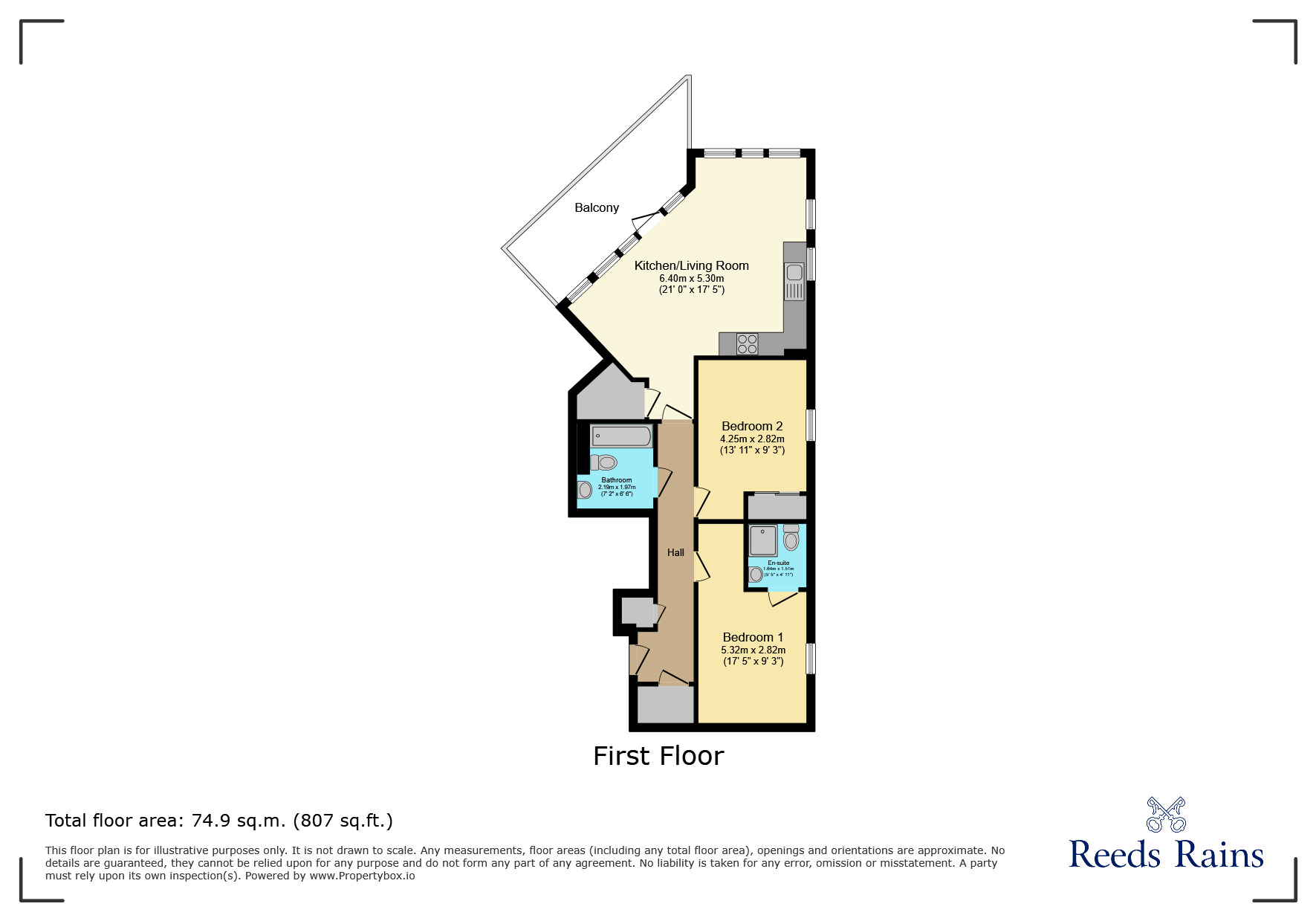 Floorplan of 2 bedroom Flat for sale, Terry Spinks Place, London, E16