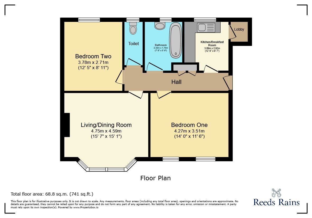 Floorplan of 2 bedroom Flat for sale, Regents Park Road, London, N3